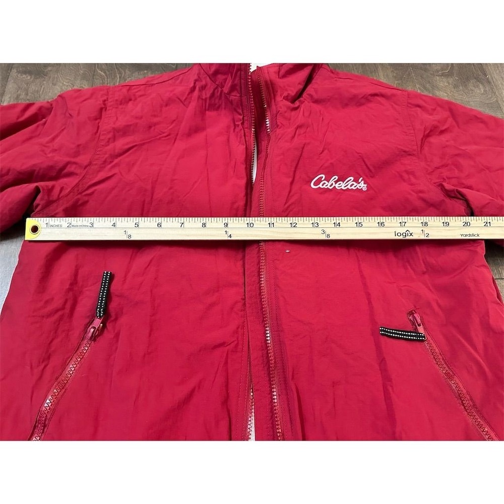 Cabela's Men's Red Fleece Lined Windbreaker Jacket Size M‎ - Picture 6 of 7